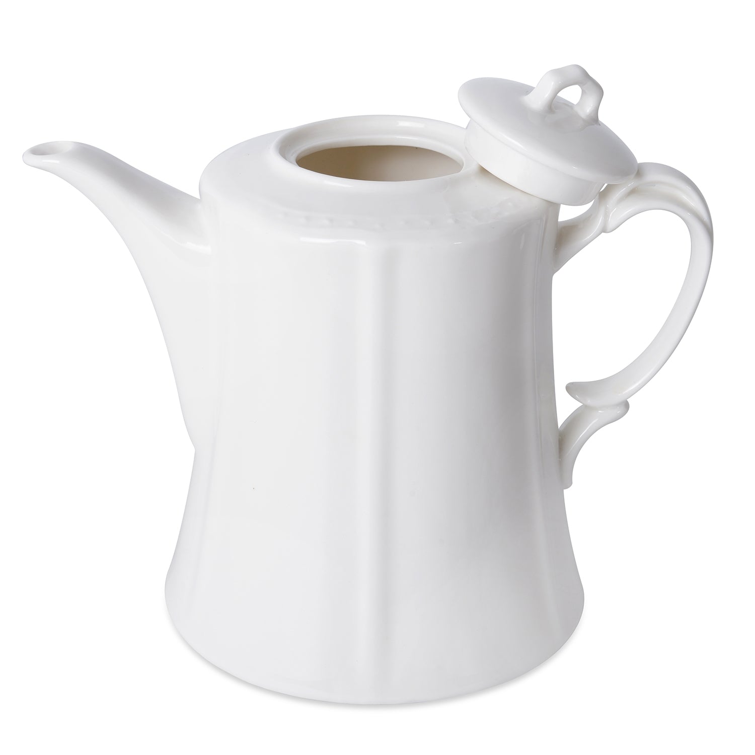 22 teiliges Porzellan geprägtes Tee-Set, 6 Tassen, 6 Teller, 7 Löffel, 1 Teekanne, 1 Zucker, 1 Milch