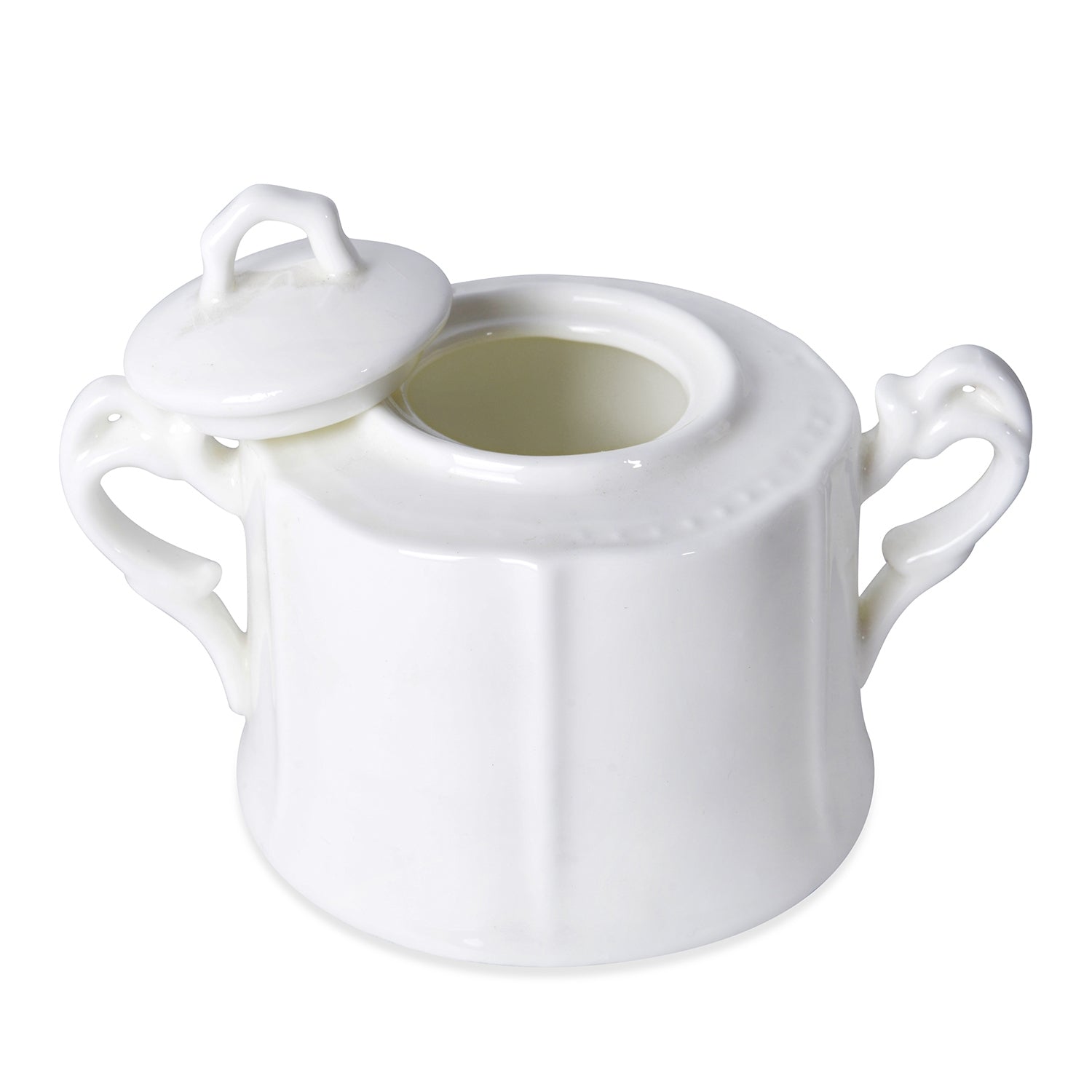 22 teiliges Porzellan geprägtes Tee-Set, 6 Tassen, 6 Teller, 7 Löffel, 1 Teekanne, 1 Zucker, 1 Milch