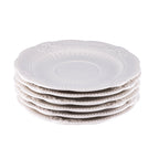 22 teiliges Porzellan Tee Set, 6 Tassen, 6 Teller, 7 Löffel, 1 Teekanne, 1 Zucker, 1 Milch