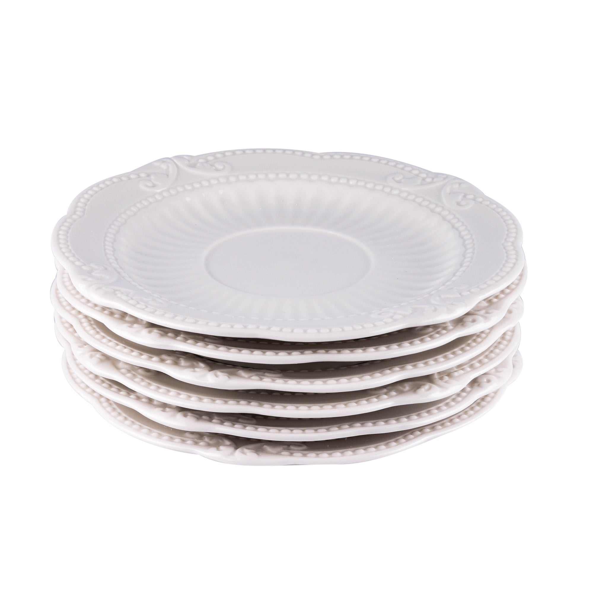 22 teiliges Porzellan Tee Set, 6 Tassen, 6 Teller, 7 Löffel, 1 Teekanne, 1 Zucker, 1 Milch