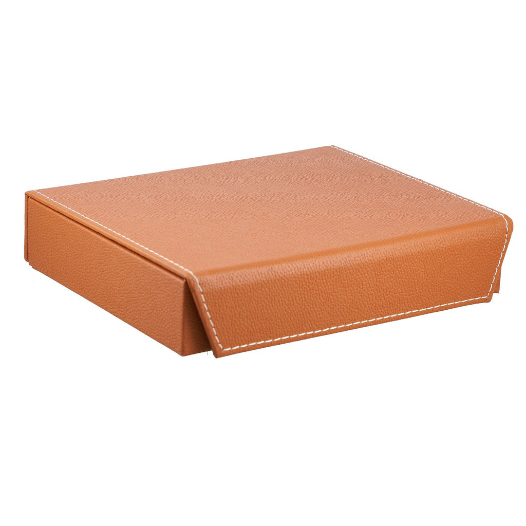 Öko-Kunstleder-Ring-Organizer mit Rollenablage, Cognac