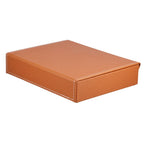 Öko-Kunstleder-Ring-Organizer mit Rollenablage, Cognac