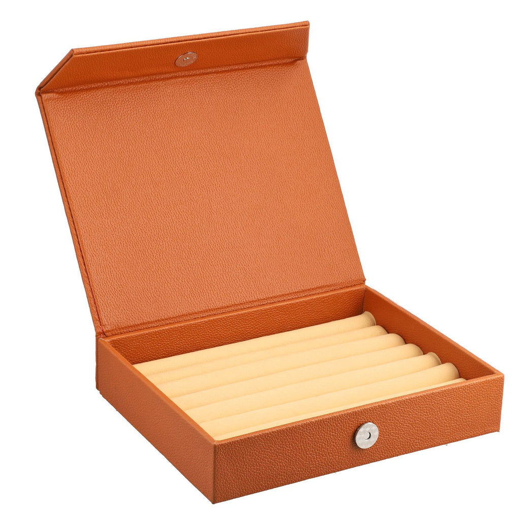 Öko-Kunstleder-Ring-Organizer mit Rollenablage, Cognac