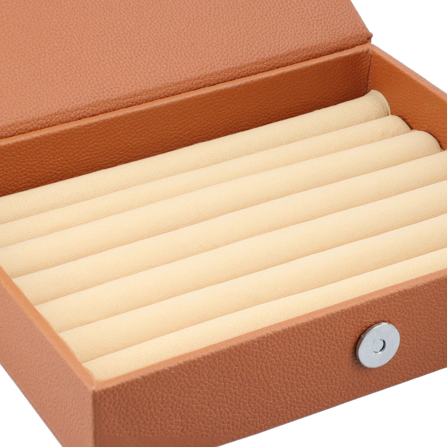 Öko-Kunstleder-Ring-Organizer mit Rollenablage, Cognac