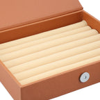 Öko-Kunstleder-Ring-Organizer mit Rollenablage, Cognac