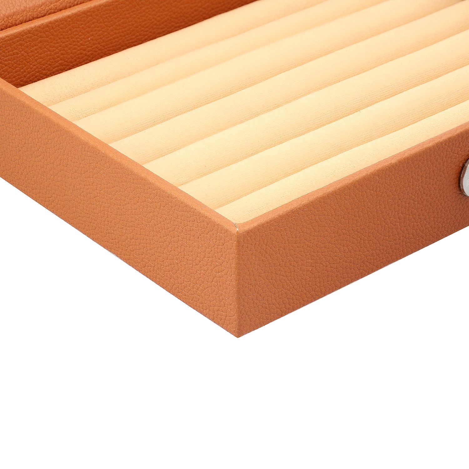 Öko-Kunstleder-Ring-Organizer mit Rollenablage, Cognac