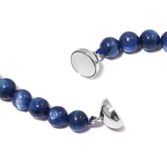 Kunzit Halskette ca. 50 cm lange mit Magnetschloss 925 Silber rhodiniert 528.68 ct