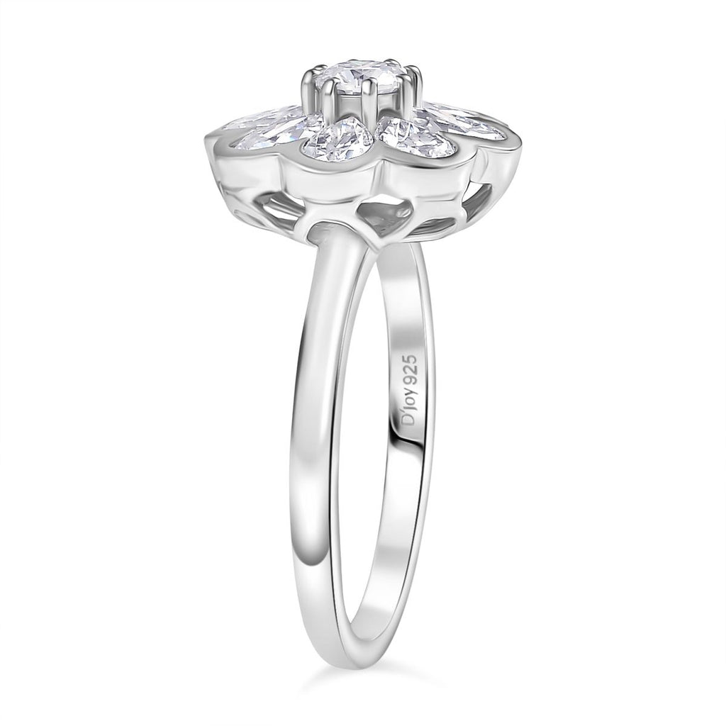 D’Joy Moissanit Ring und Anhänger mit 50cm Kette