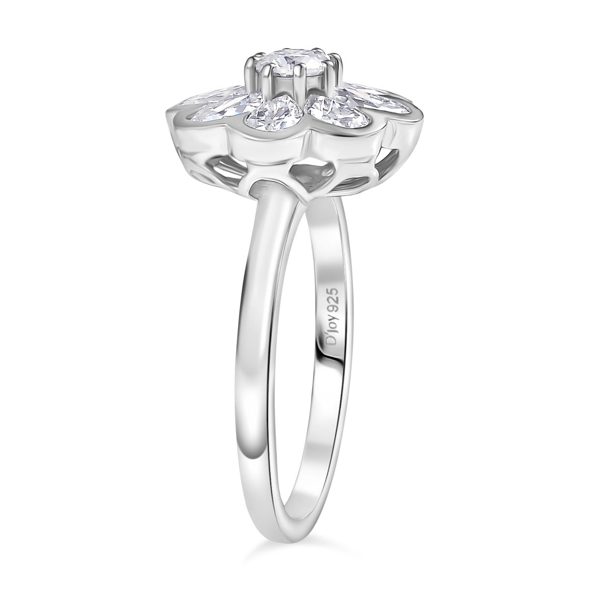 D’Joy Moissanit Ring und Anhänger mit 50cm Kette