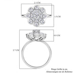D’Joy Moissanit Ring und Anhänger mit 50cm Kette