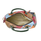 Chaos By Elsie - Krokodil-Muster Echtleder Crossbody Tasche und LA MAREY Schal aus 100 % Maulbeerseide