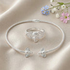 D'Joy Royal Bali Ring und 45cm Halskette im Elefant-Design, 925 Silber