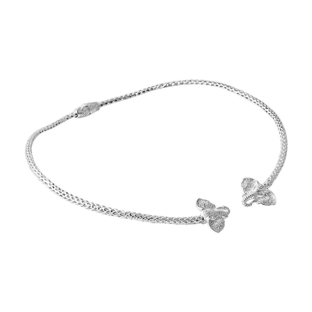 D'Joy Royal Bali Ring und 45cm Halskette im Elefant-Design, 925 Silber