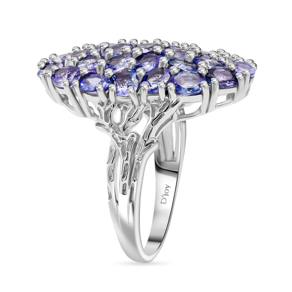 D'Joy Tansanit und Zirkon Ring und Anhänger mit 50cm Kette