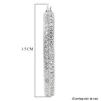 Weiße Zirkonia-Creolen, reines Messing silberfarben ca. 2,10 ct