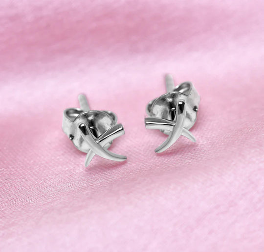 Molto Kiss Stacking Ohrstecker, Silber mit Roségold Vermeil