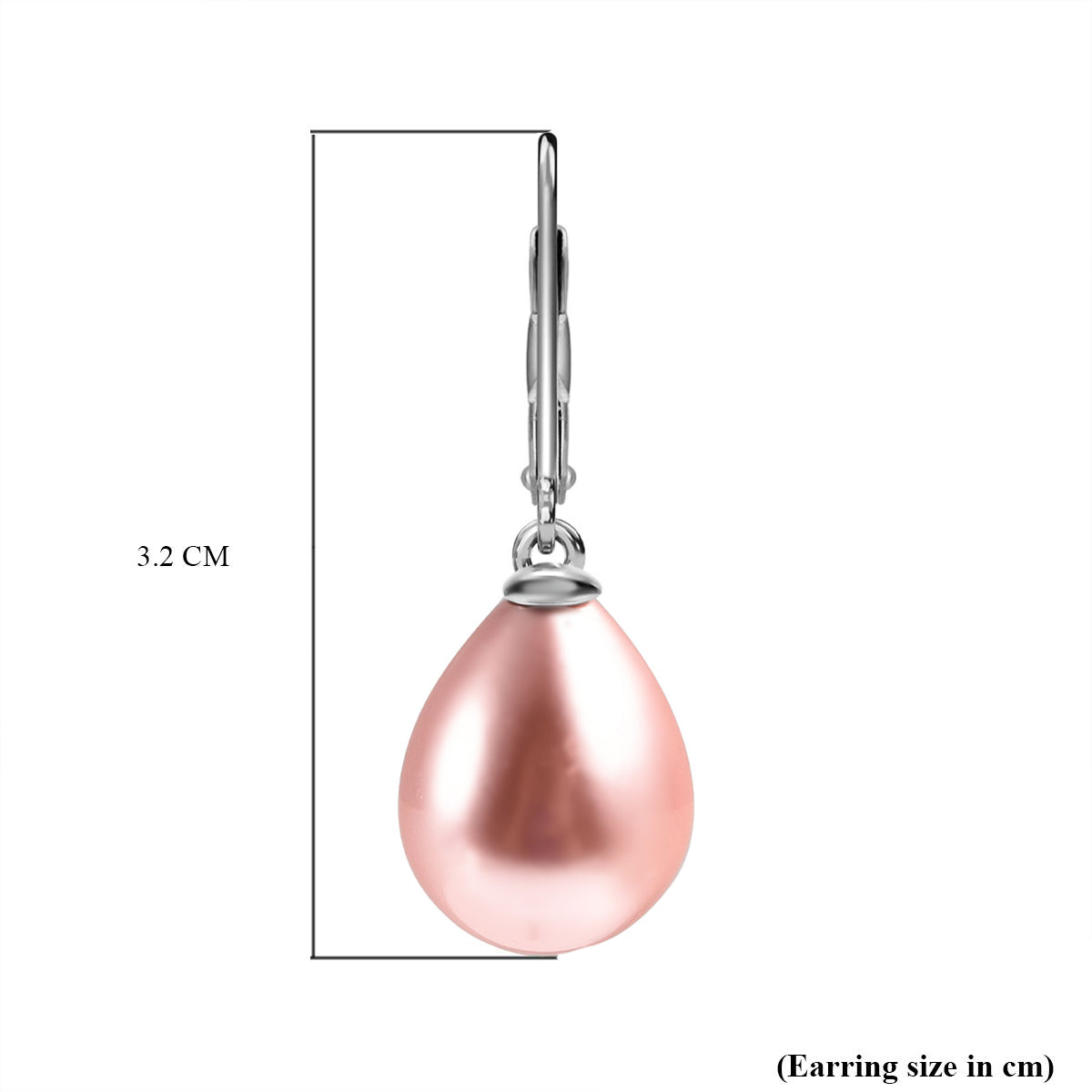 Rosa Muschelkernperle Ohrringe 925 Silber rhodiniert
