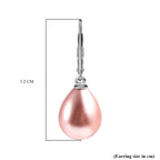 Rosa Muschelkernperle Ohrringe 925 Silber rhodiniert