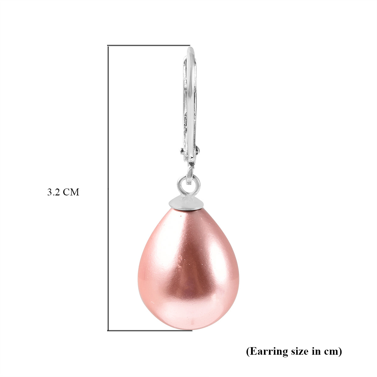 Rosa Muschelkernperle Ohrringe 925 Silber rhodiniert