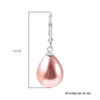 Rosa Muschelkernperle Ohrringe 925 Silber rhodiniert
