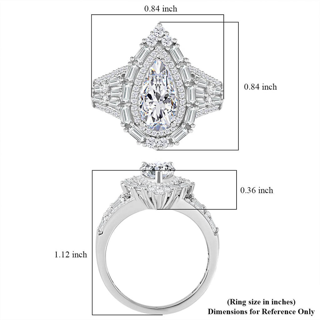 D'Joy Moissanit Ring und Anhänger mit 50 Kette