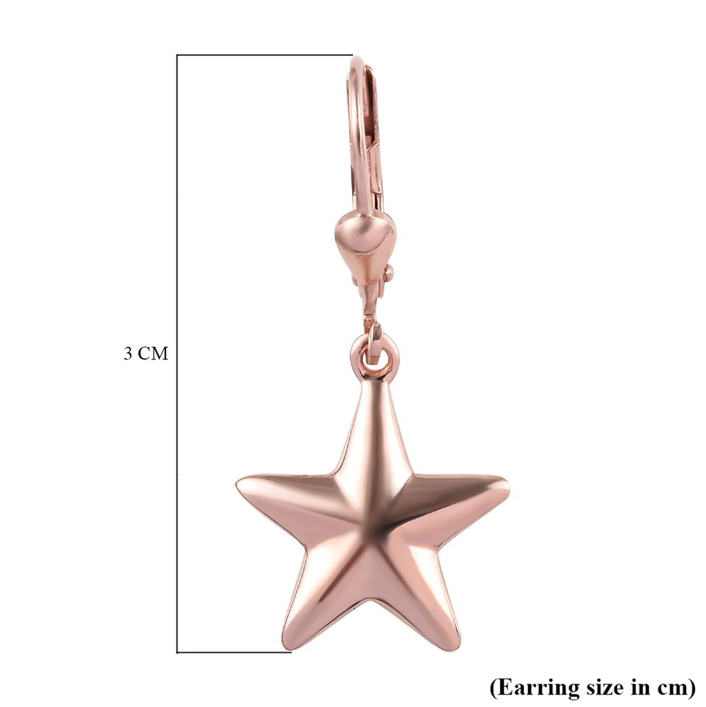 Stern-Ohrringe, 925 Silber rosévergoldet ca. 3,13g