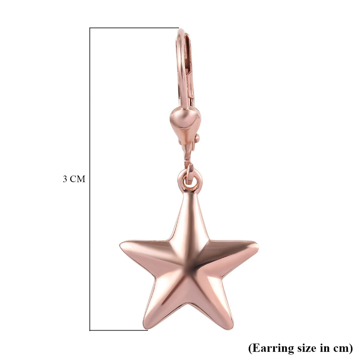 Stern-Ohrringe, 925 Silber rosévergoldet ca. 3,13g