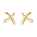 Molto Kiss Stacking Ohrstecker in Silber mit Gelbgold Vermeil