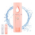 Nano Gesichtsspray mit Licht, Spiegel und USB-Kabel - Rosa
