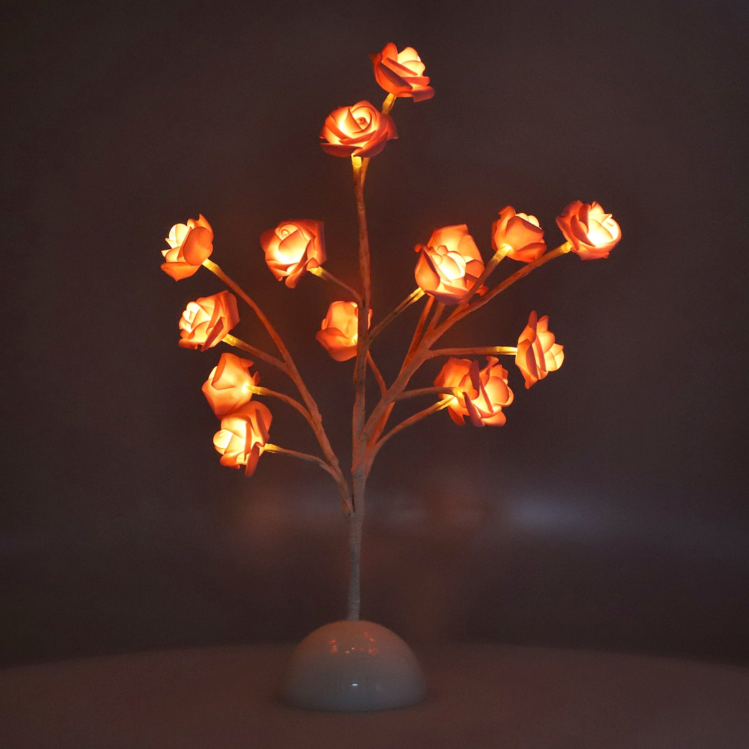 Gartenblumen-Tischlampe, rosa