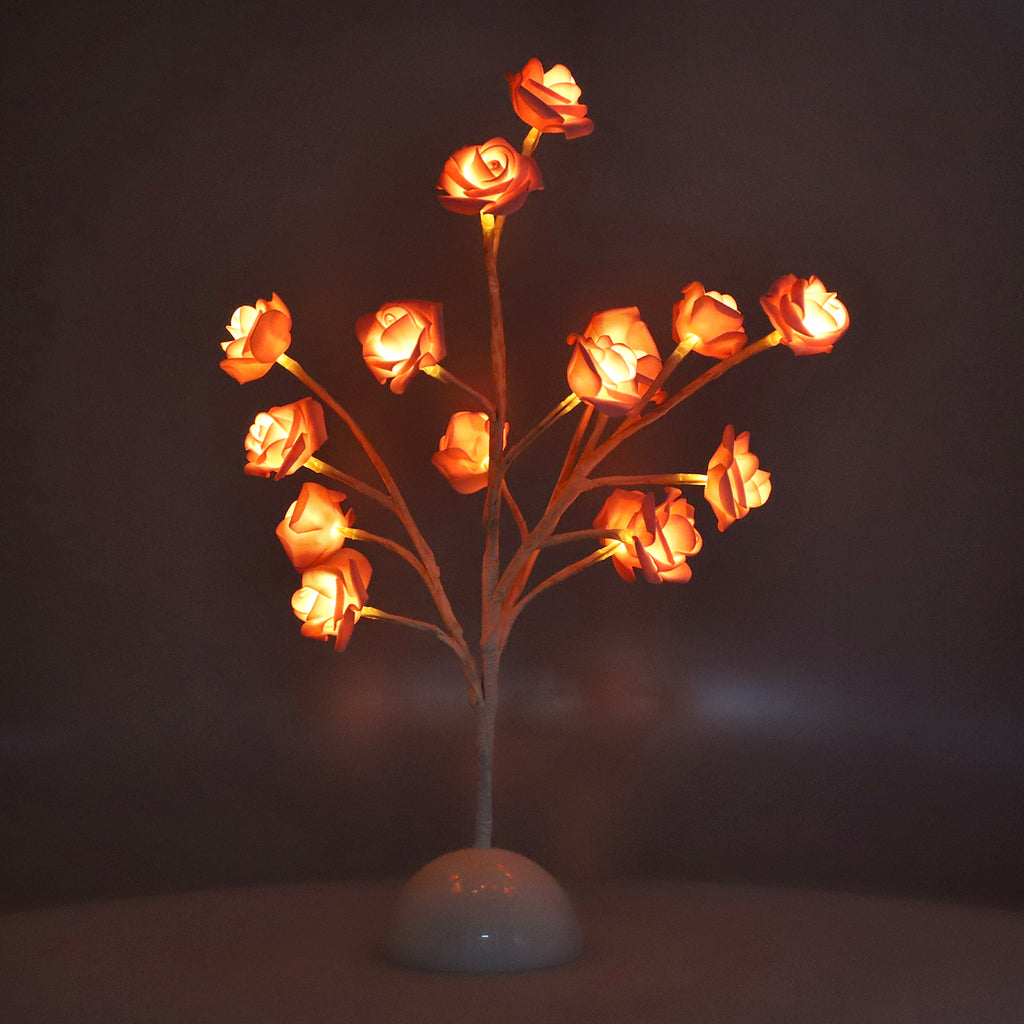Gartenblumen-Tischlampe, rosa
