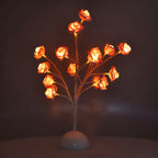 Gartenblumen-Tischlampe, rosa