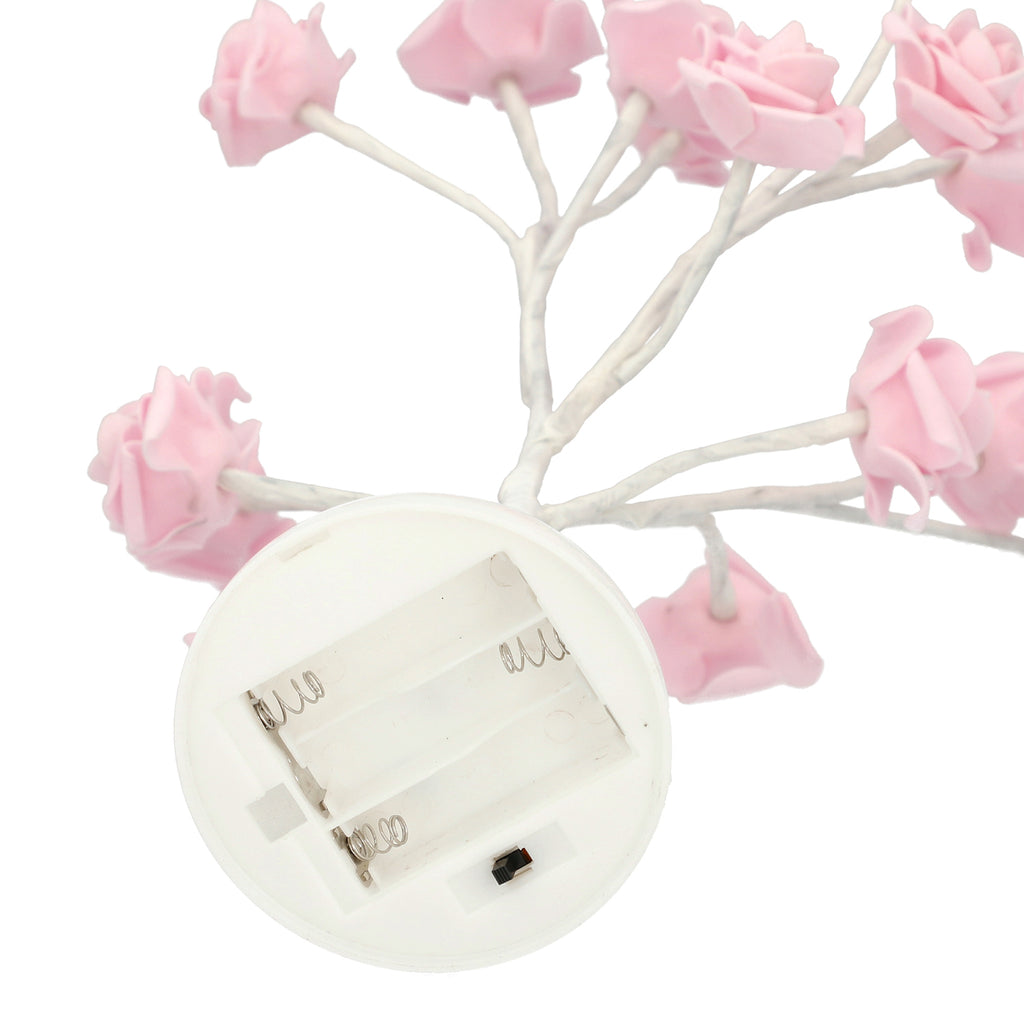 Gartenblumen-Tischlampe, rosa