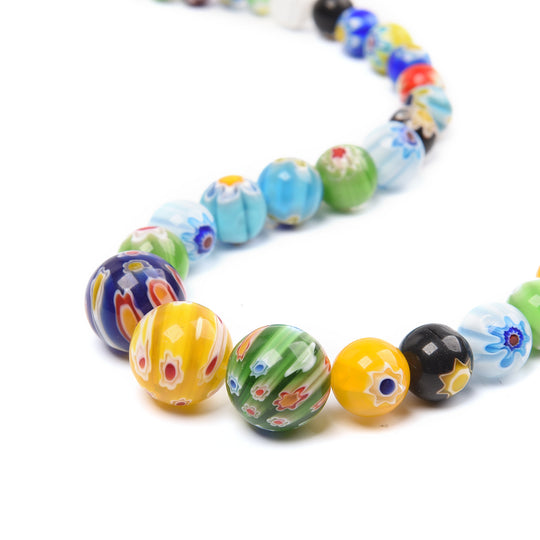 2er Set - Murano-Stil Glas Halskette und Ohrringe