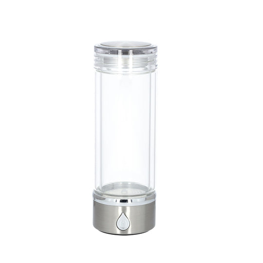 Doppelwandige Hydrogener Wasserstoff Wassergenerator 380ml, Silber