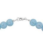 Blaue Eis Quarz Halskette 45cm und Armband 19cm