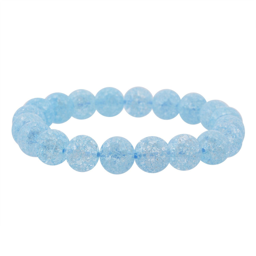 Blaue Eis Quarz Halskette 45cm und Armband 19cm