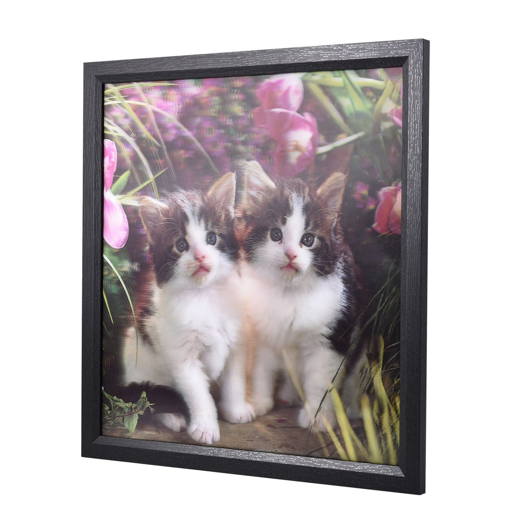 Realistisches 5D Katzen-Gemälde, Größe 43,5x43,5x1,2 cm, Mehrfarbig