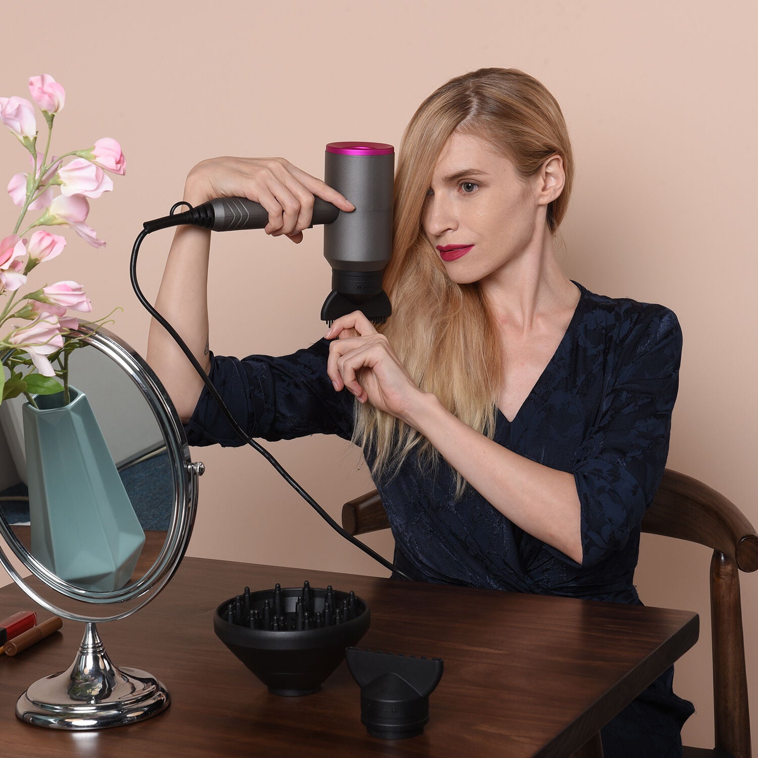 Salon Profi Haartrockner mit 3 Diffusor Aufsätzen