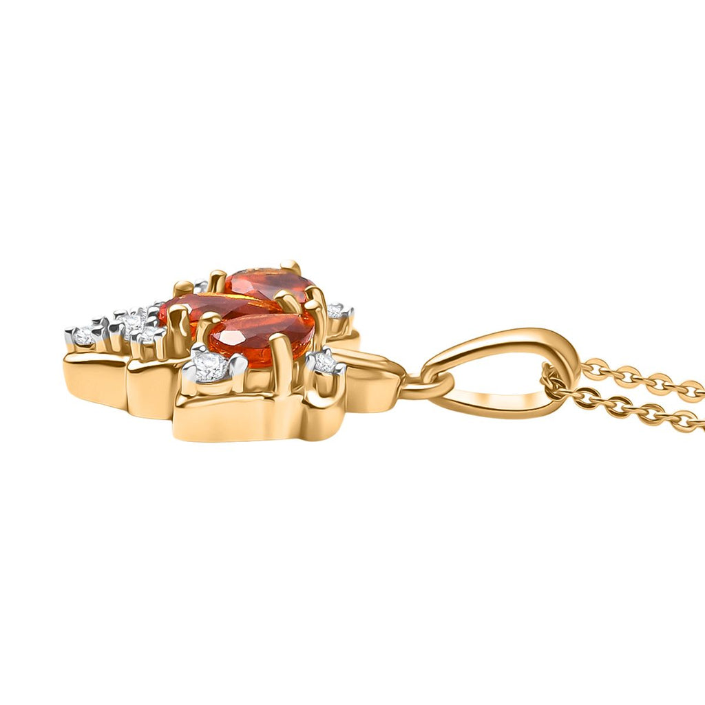 D'Joy AAA Blaze Feueropal und Zirkon Ohrringe und Anhänger mit 50cm Kette