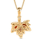 D'Joy AAA Blaze Feueropal und Zirkon Ohrringe und Anhänger mit 50cm Kette