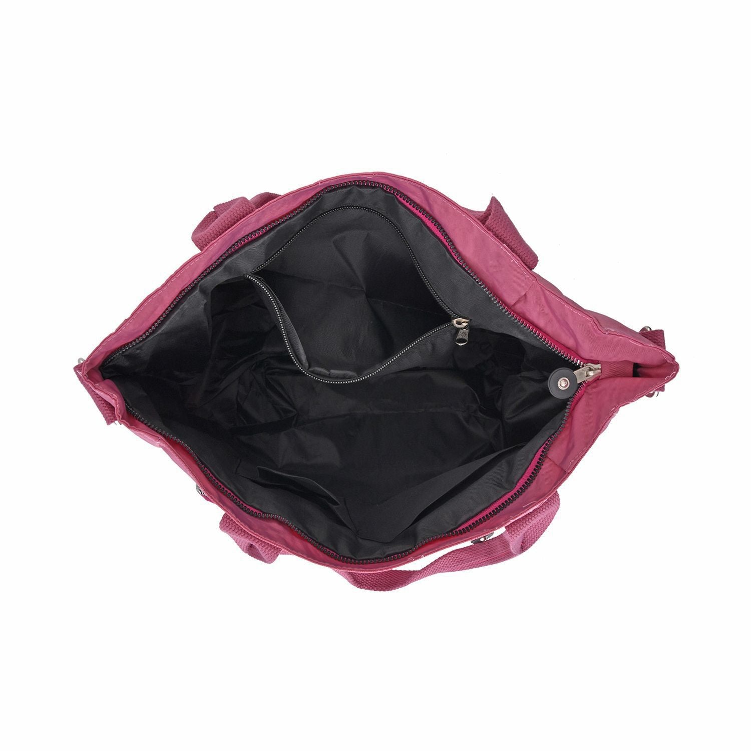 Wasserabweisende Crossbody Tasche mit Multifächer, 36x33x15 cm, himbeerfarbe