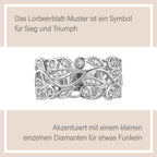 ALLORO Ring, Creolen und Anhänger mit Diamantakzenten, Silber platiniert