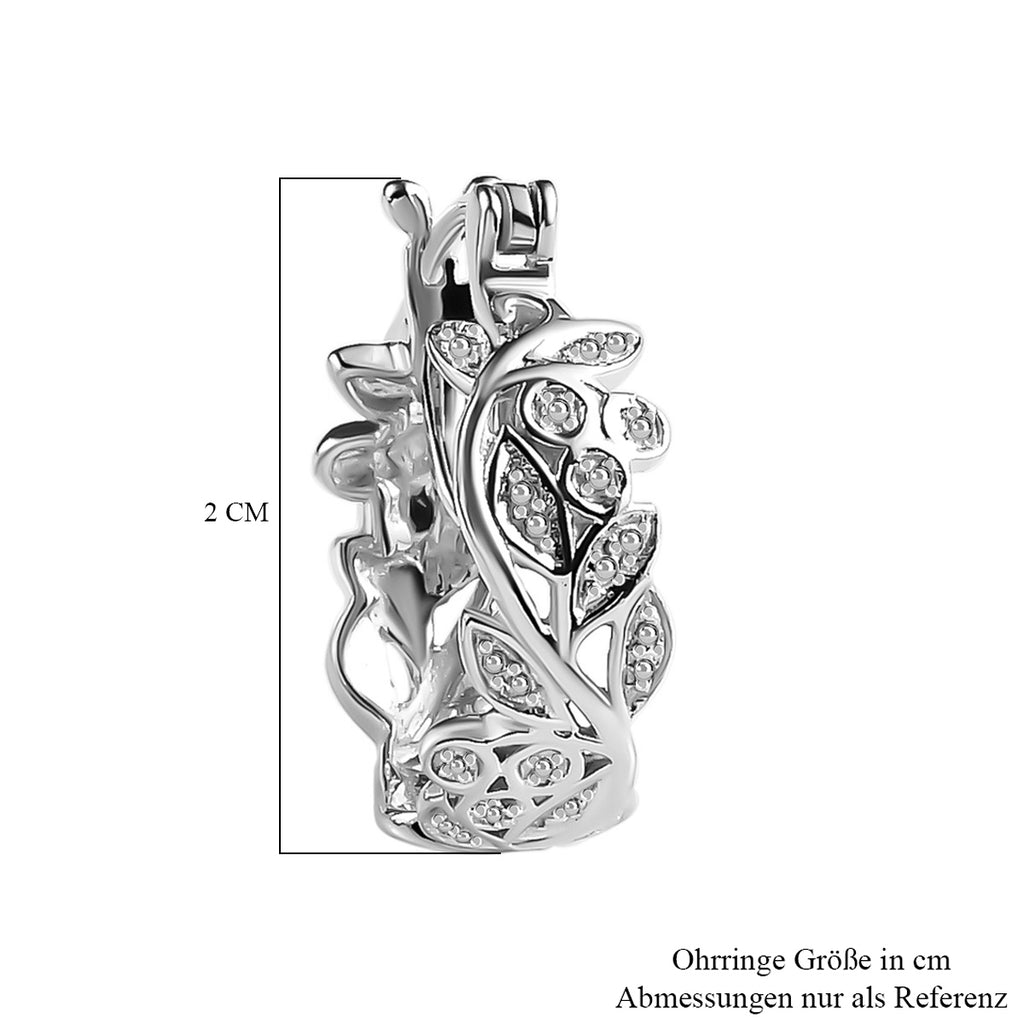 ALLORO Ring, Creolen und Anhänger mit Diamantakzenten, Silber platiniert