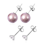 Weißer Zirkonia, Süßwasser Perle Schmuckset   ca. 1,50 ct.