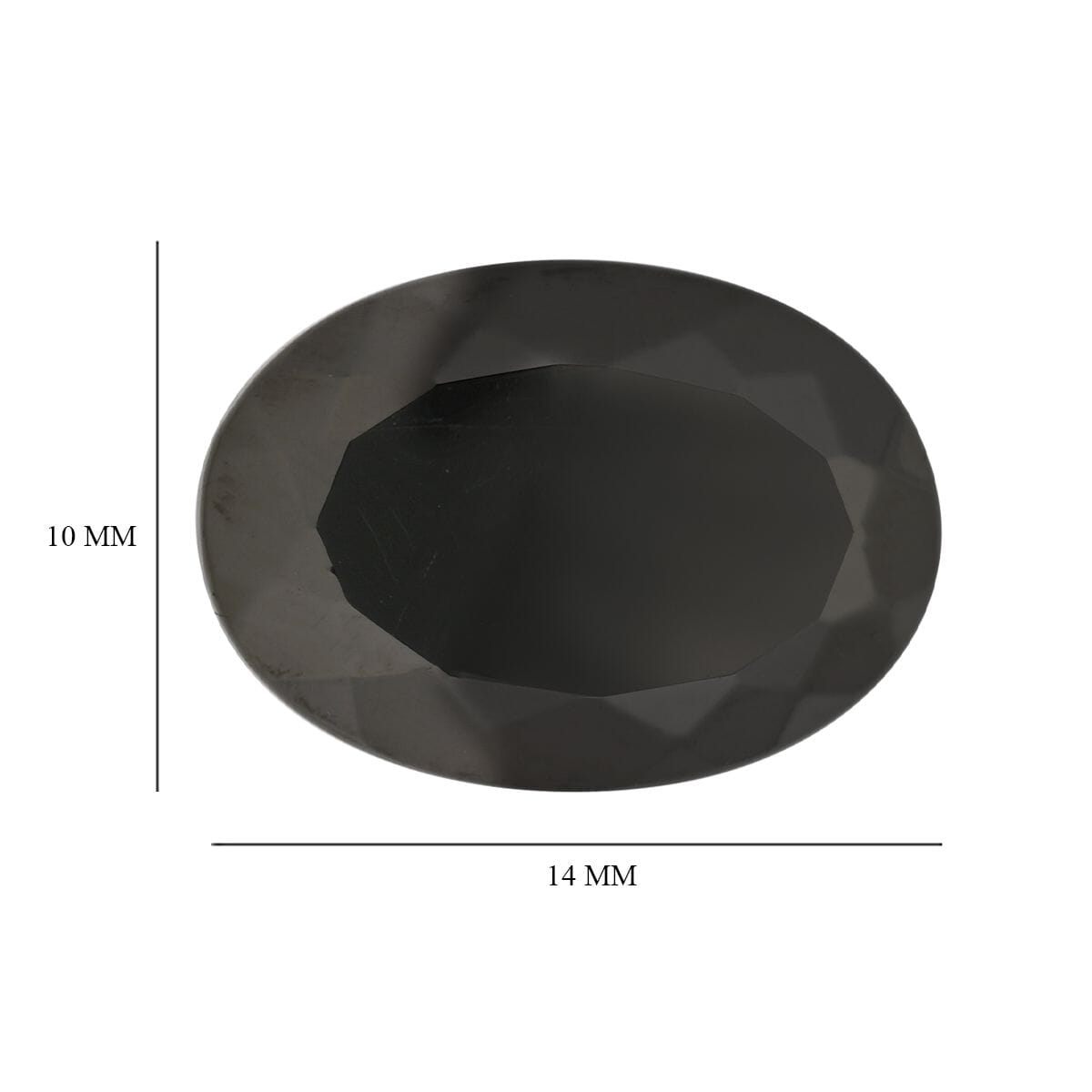 AAAA Shungit, facettiert, Oval 14x10 mm, 7,90 ct