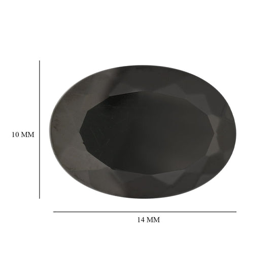 AAAA Shungit, facettiert, Oval 14x10 mm, 7,90 ct
