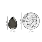 AAAA Shungit, facettiert, Tropfen 14x10 mm, 6,75 ct