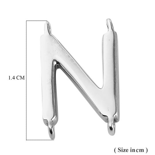 N Initiale Charme 925 Silber platiniert