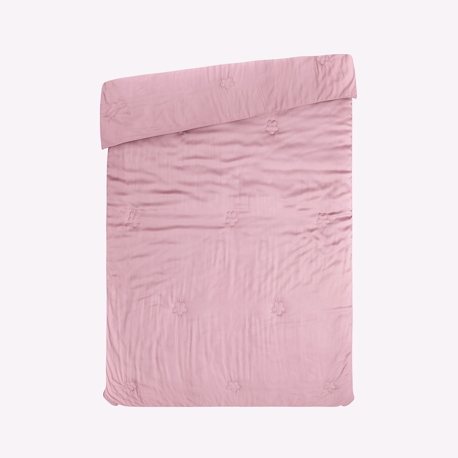 Serenity Night - 100% Bambus-Steppdecke mit Bambusfüllung und 2er-Set Bambus-Kissenbezüge Rosa